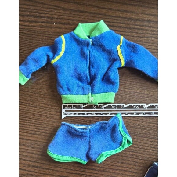 Vintage 1980s Barbie Ken? Clone Mod? Fashion Doll Clothes 4pc Lot Sweats Workout - Picture 15 of 16